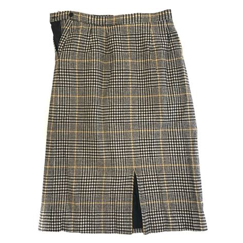 Pendleton Vintage Plaid Midi Wool Skirt 14 Tall Gem