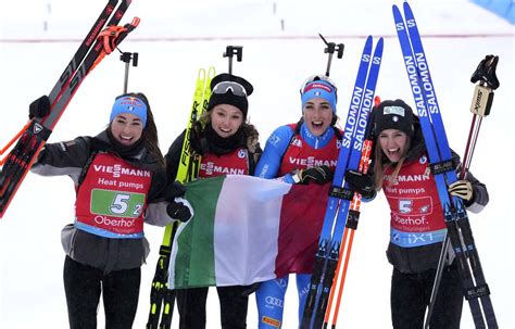 Mondiaux De Biathlon Les Italiennes Championnes Du Monde En Relais