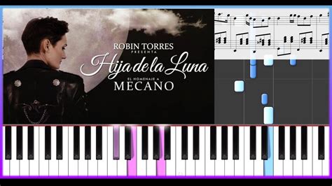 Mecano Hijo De La Luna Piano Partitura YouTube