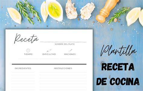 Plantilla Receta ️ Para Imprimir