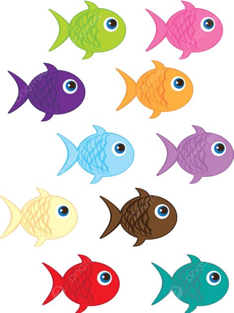 Pescado Dibujos Animados Pintura Color Color Vector Png Cuadro Color