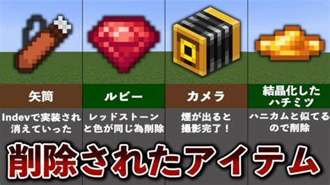 消されてしまったアイテム12選【ゆっくり解説】 Minecraft Summary マイクラ動画