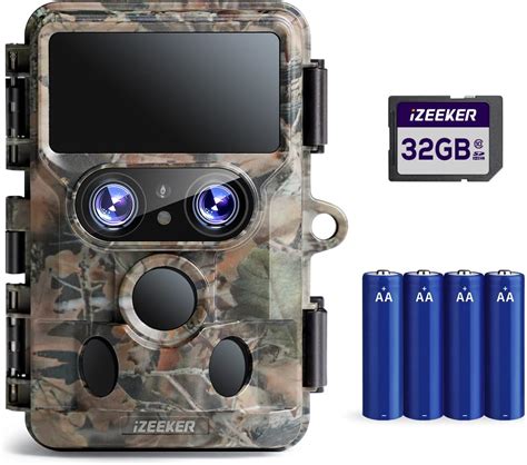 Izeeker Dual Lens Wildlife Camera 4k 48mp Wifi Bluetooth Trail Camera