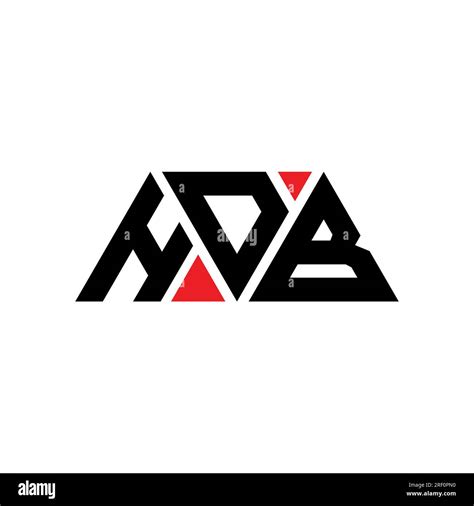 Hdb Triangle Letter Logo Design With Triangle Shape Hdb Triangle Logo