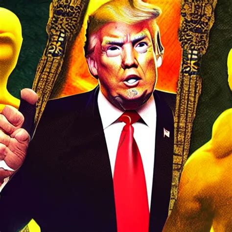 Donald Trump In Mortal Kombat Video Game Screenshot Stable Diffusion