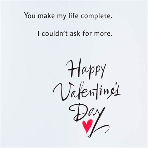 You Make My Life Complete Romantic Valentines Day Card Greeting