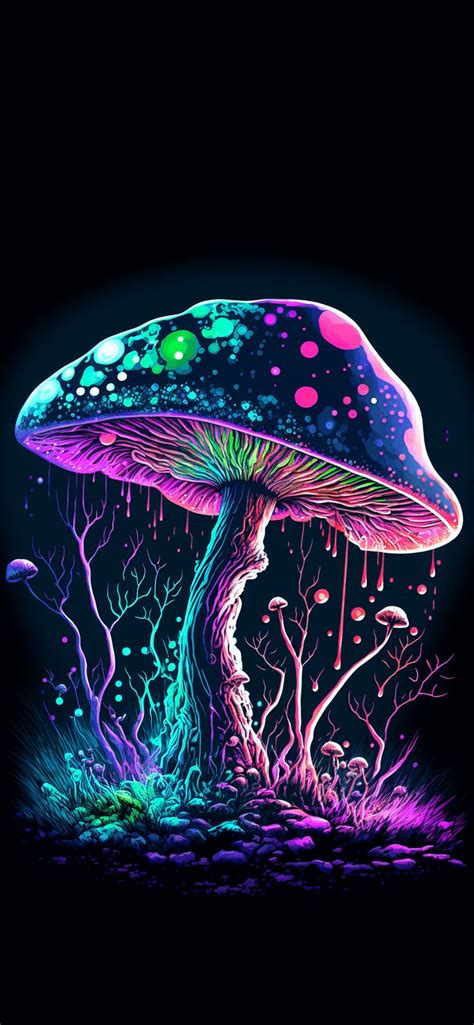 Trippy Mushroom Black Wallpapers - Trippy Mushroom Wallpapers | Trippy ...