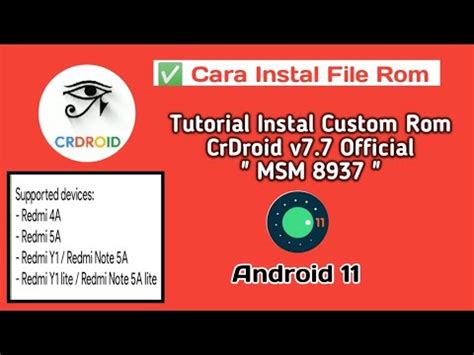 Tutorial Instal Custom Rom MsM 8937 CrDroid V7 7 Official Based