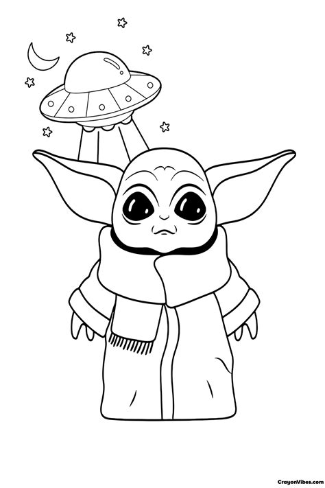 Baby Yoda Coloring Pages Free Printable For Kids