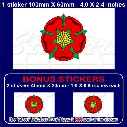 LANCASHIRE Red Rose Of Lancaster Flag UK 100mm Vinyl Sticker Decal X1