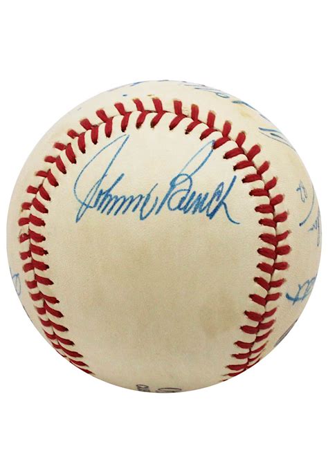 Lot Detail Hall Of Famers And Stars Multi Signed Baseball Including