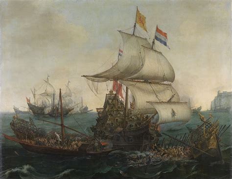 Dutch Ships Sailing Under The Spanish Galleys English Coast October 3