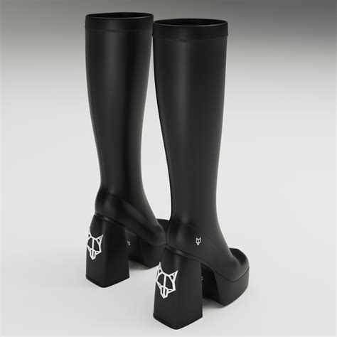 D Model Naked Wolfe Boots Black Vr Ar Low Poly Cgtrader