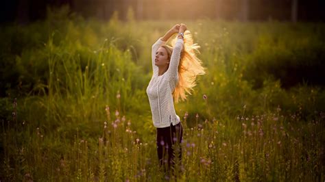 Wallpaper Sunlight Forest Women Nature Grass Photography Green