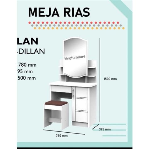 Jual Meja Rias Putih Minimalis Shopee Indonesia