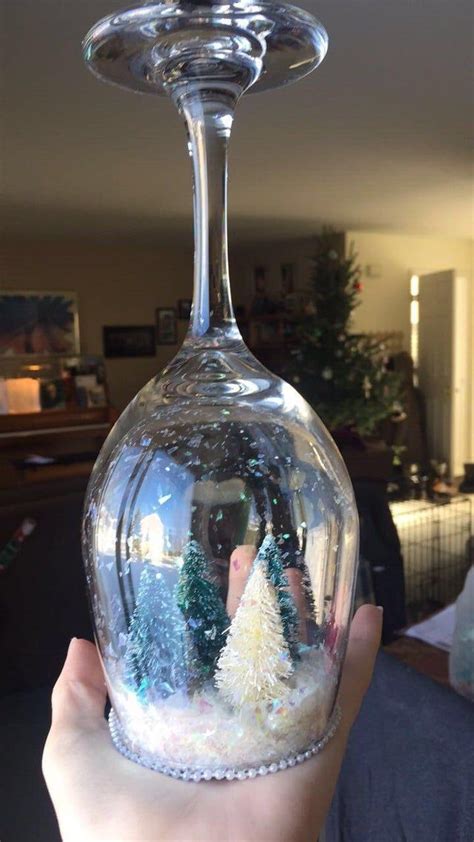 I Made This Wine Glass Snow Globe For My Boyfriends Step Mom Whos A