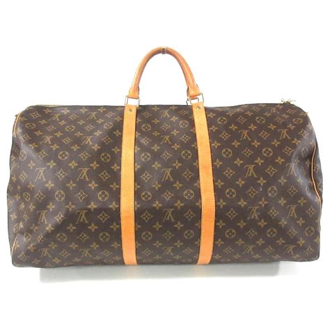 Louis Vuitton Keepall Bandoulière 60 Brown Cloth Ref761419 Joli Closet