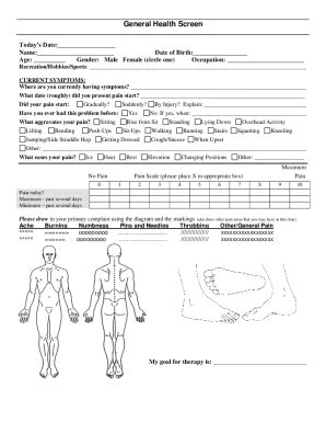 Fillable Online ORTHOPAEDIC SPINE PAIN QUESTIONNAIRE PDF Free