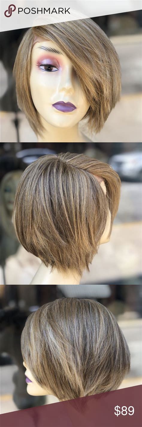 Short Layers Blonde Bob Wig SidePart No Plastic