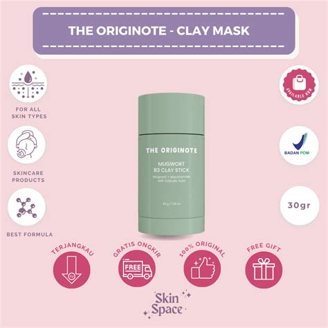 Jual The Originote Mugwort B Clay Stick Mask Masker Wajah Mugwort