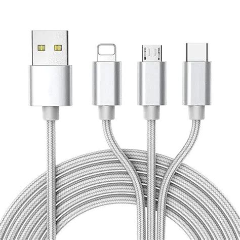 Кабель разветвитель универсальный 3в1 usb TYPE-C lightning для iphone ...