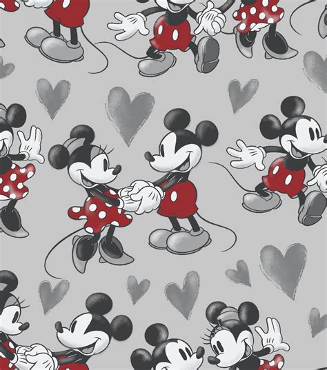 Disney Mickey Minnie Mouse Fleece Fabric Vintage Fun Joann