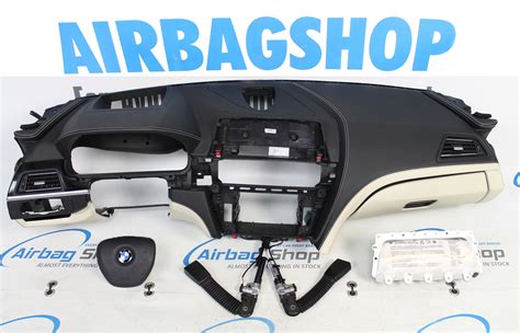 Airbag Kit Tableau De Bord Cuir Couture Blanc Hud Speaker Bmw Serie