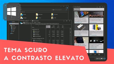 Applicare Il Tema Scuro A Contrasto Elevato In Windows 10 Youtube