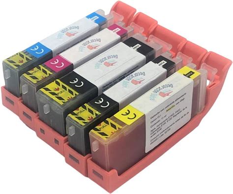 5 Cartucce Alimentari Compatibili Con Canon PGI 580 E CLi 581 L