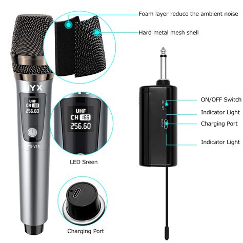 Snapklik Jyx Wireless Microphone Dynamic Microphone For Karaoke