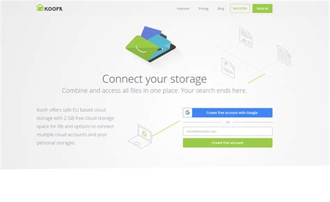 Koofr - Create account