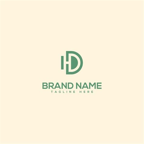 Premium Vector Alphabet Initial Letter Hd Dh Logo Design Template Vector