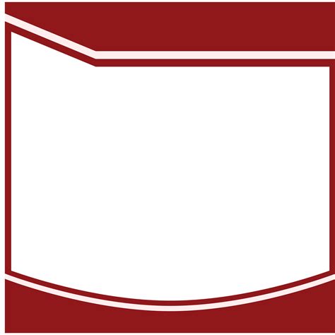 Free Twibbon Red And White Frame Basic Shape Png With