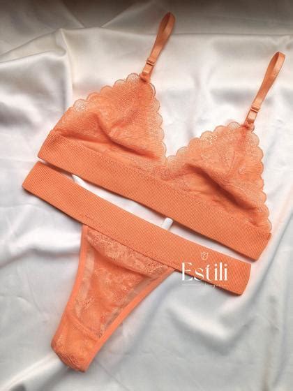 Kit Conjunto Feminino Renda Sexy Sem Metal Transparente Calcinha Suti Estili Lingerie