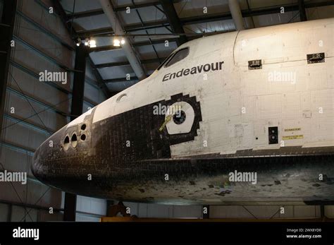 Side View From Front Of Space Shuttle Endeavour Horizontally Displayed