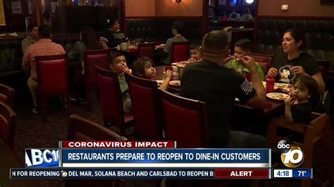 Restaurants Prepare To Reopen To Dine In Customers Youtube