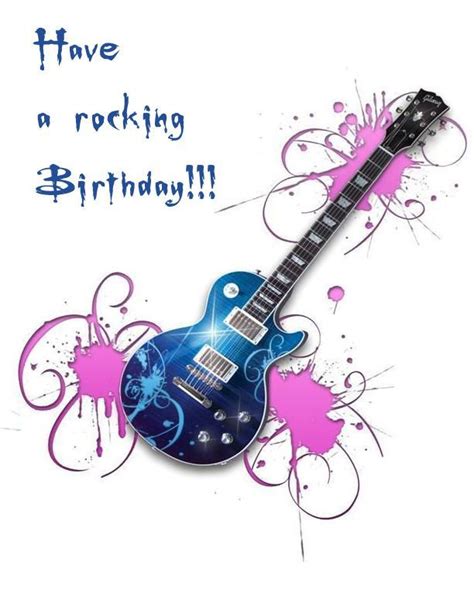 Pin By Ruth Carter Bourdon On Happy Birthday Happy Birthday Guitar Happy Birthday Ecard