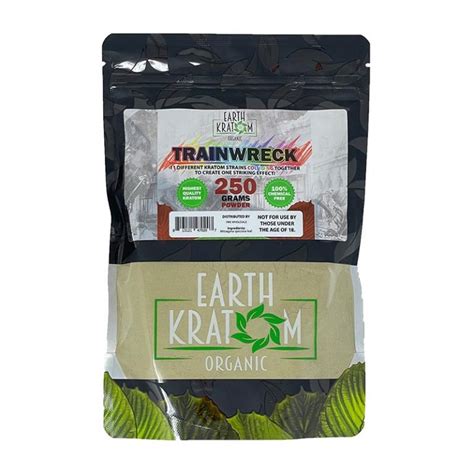 65ct Trainwreck Kratom Capsules Earth Kratom