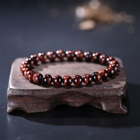 Natural Red Tiger Eye Beads Bracelet - Project Yourself