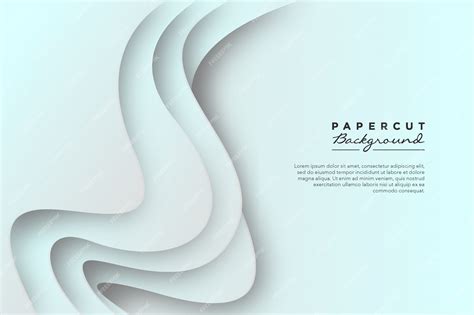 Premium Vector Abstract White Paper Cut Background