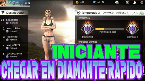 Free Fire Estrat Gia Para Chegar A Diamante Em Horas Youtube