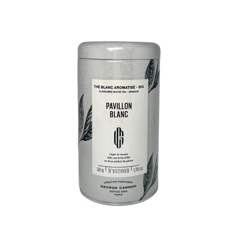 PAVILLON BLANC THÉ BLANC AROMATISÉ BIO BOÎTE 50G Thé et café de