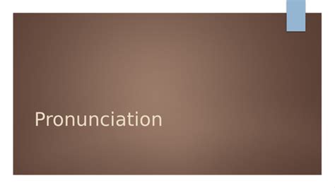 French pronunciation | Teaching Resources