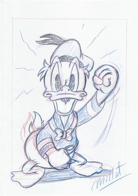 Donald Duck Millet Din A Original Sketch Drawing Catawiki