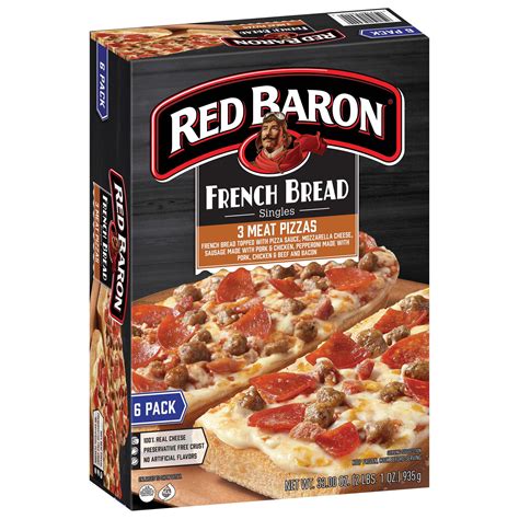 Red Baron French Bread Singles Three Meat Pizzas Value Pack Shop