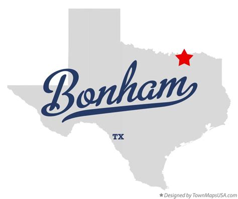 Map of Bonham, TX, Texas