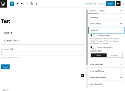 Advanced Form Validation Formbuilder