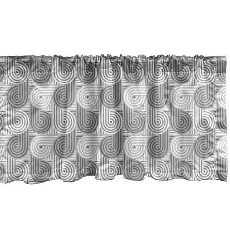 Ambesonne Circle Pattern Valance Pack Of 2 Futuristic Rounds 54x12