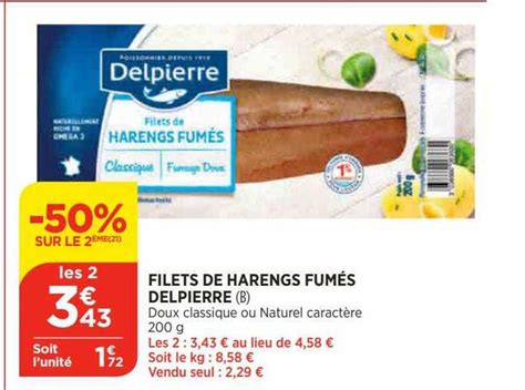 Promo Filets De Harengs Fumés Delpierre chez Bi1 iCatalogue fr