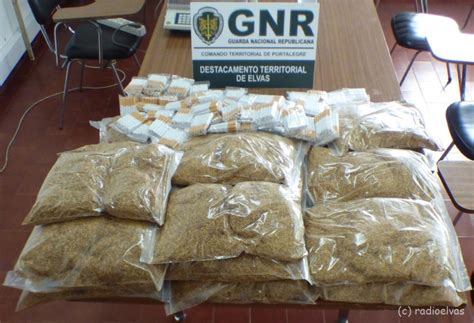 GNR de Elvas apreende 20 quilos de tabaco e 2040 cigarros Rádio Elvas